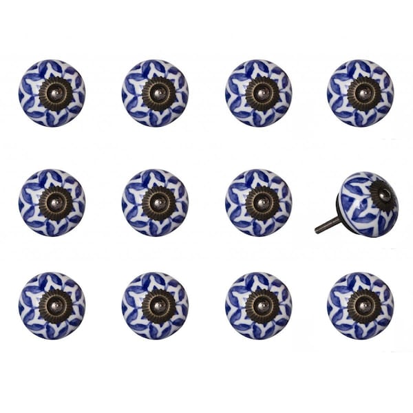 Pipers Pit Multi Color Ceramic & Metal Knob, 1.5 x 1.5 x 1.5 in., 12PK - PI1840693