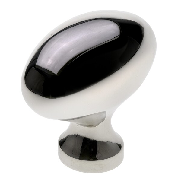 Richelieu 1 31/32 in (50 mm) x 1 3/32 in (28 mm) Polished Nickel Traditional Cabinet Knob - BP444350180