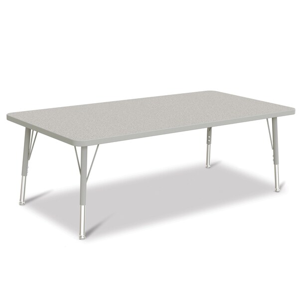 Jonti-Craft Berries Rectangle Activity Table, 30 in. x 60 in., E-height, Freckled Gray/Gray/Gray - 6408JCE000