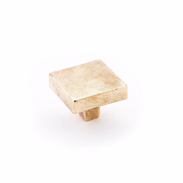 Schaub 1-3/4in Diameter Large Square Vinci Cabinet Knob Natural Bronze Finish - 815-NB