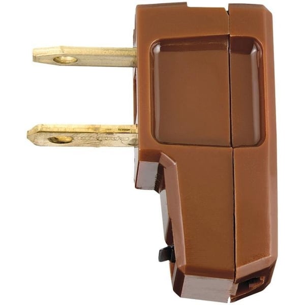 Dispositivo de enchufe eléctrico de Eaton, 2 polos, 15 A, 125 V, NEMA: NEMA 1-15, color café - BP2600-6B-L