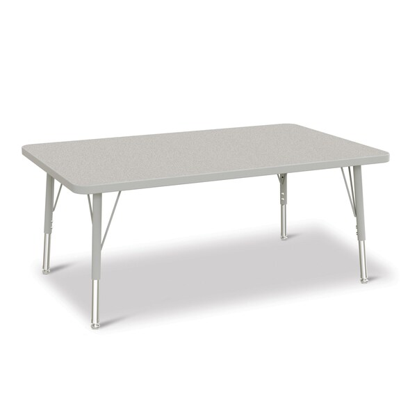 Jonti-Craft Berries Rectangle Activity Table, 30 in. x 48 in., E-height, Freckled Gray/Gray/Gray - 6473JCE000