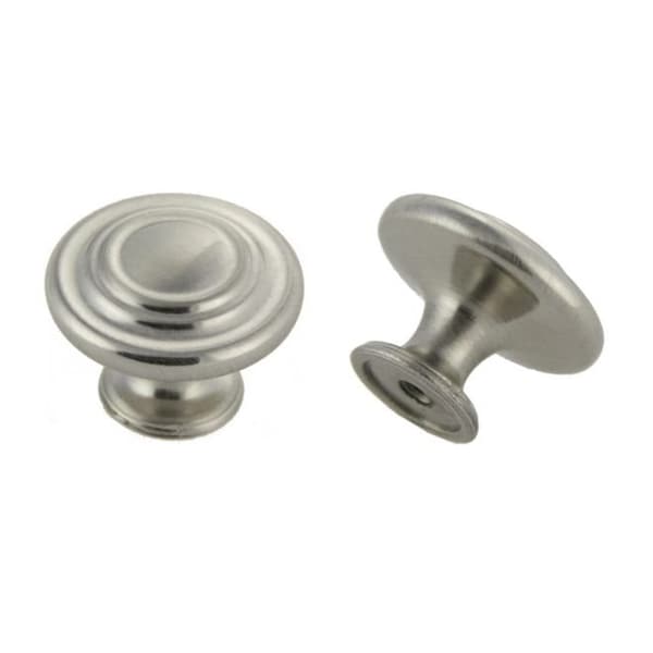Crown 1-3/8" Spherical Cabinet Knob Satin Nickel Finish - CHK971SN