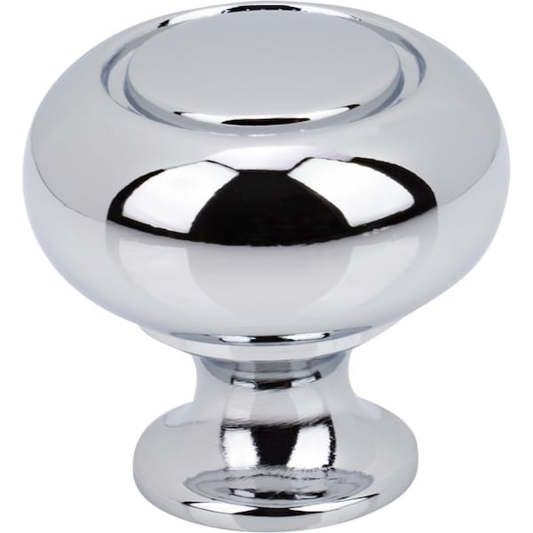 Designperfect 1-1/4 Diameter Round Cabinet Knob, Polished Chrome, 10PK - DPA10R31KPC