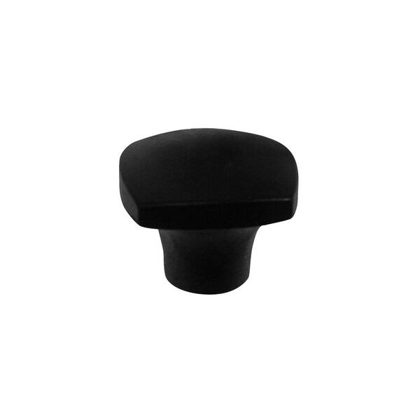 Strategic Brands 1 1/4in Square Knob - Aventura - Matte Black - 74420