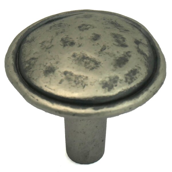 Laurey 1 3/8" Merlot Knob, Antique Pewter - 37406