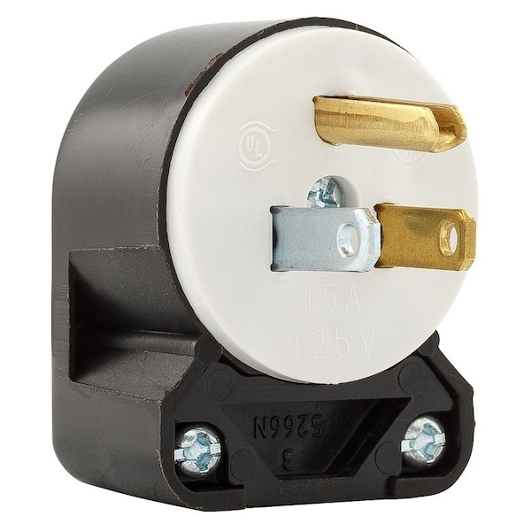 Enchufe eléctrico Eaton Wiring Devices 5266, 2 polos, 15 A, 125 V, NEMA: NEMA 5-15, Negro/Blanco - 5266AN