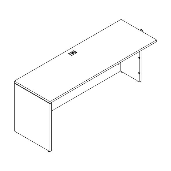 Groupe Lacasse Table, Laminate Modesty Panel, 72inWx24inDx29-3/8inH, Niagara - LASM1DT2472BA