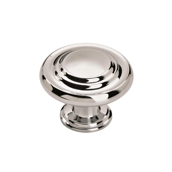 Amerock Inspirations 1-5/16 in 33 mm Diameter Polished Chrome Cabinet Knob, 10PK - 10BX158626