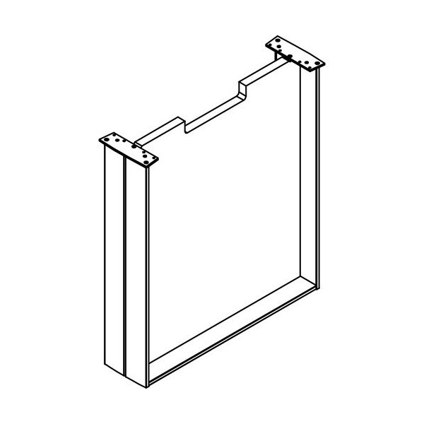 Groupe Lacasse Base, Aluminum Extrusions, 20inWx6inDx28inH, Musta - LASTSUCB24T