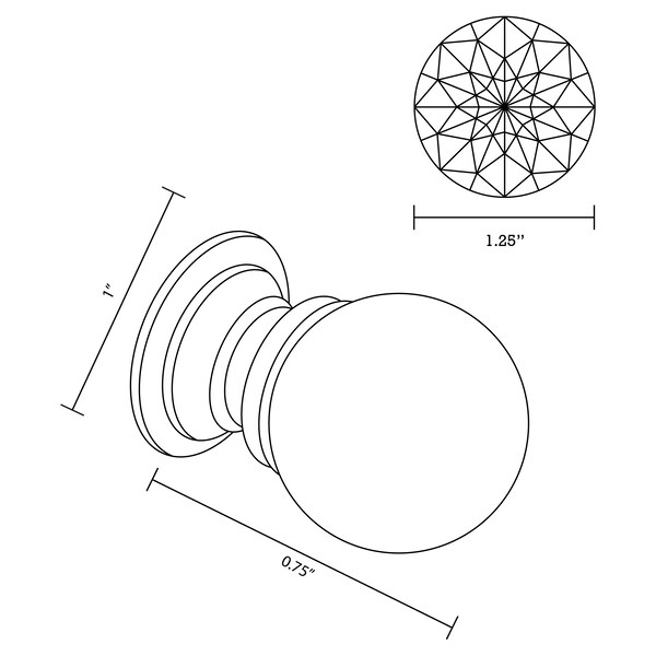 American Imaginations 1.25" W, Cabinet Knob - AI-20721