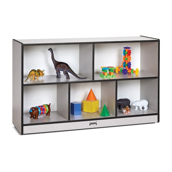 Jonti-Craft Rainbow Accents Low Single Mobile Storage Unit, Black - 0392JCWW180