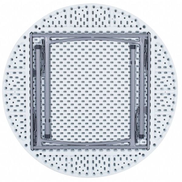 National Public Seating Round Folding Table, 60" W, 29-1/2" H, Blow-molded plastic Top, Speckled Gray - BT-60R