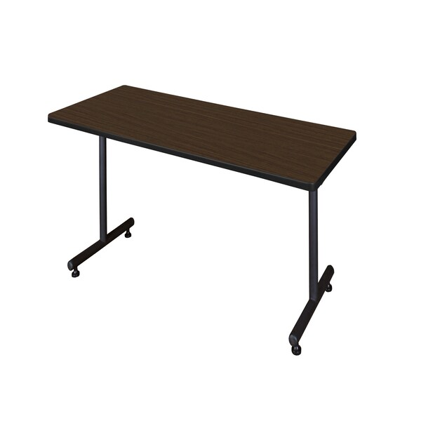 Regency Kobe T-Base Training Seminar Table, 72 in W, 30 in L, Neo Walnut - MKTRCT7230NW