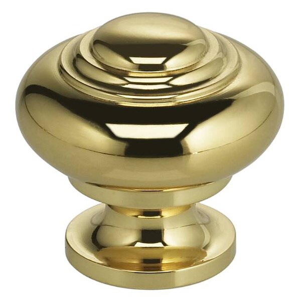 Omnia Classic Cabinet Knob Bright Brass 1-3/16" - 9102/30.3
