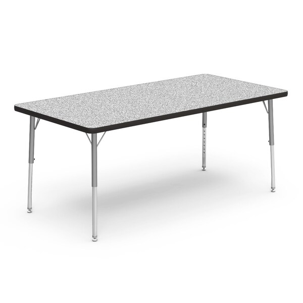 Virco 30 in. W, 60 in. L, 17-25 in. H, Grey Nebula Top / Black Edge - 483060LO