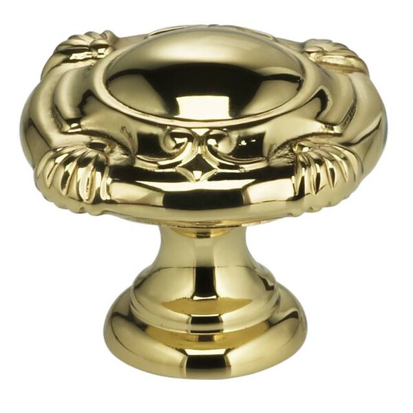Omnia Ornate Cabinet Knob Bright Brass 1-3/16" - 7430/30.3