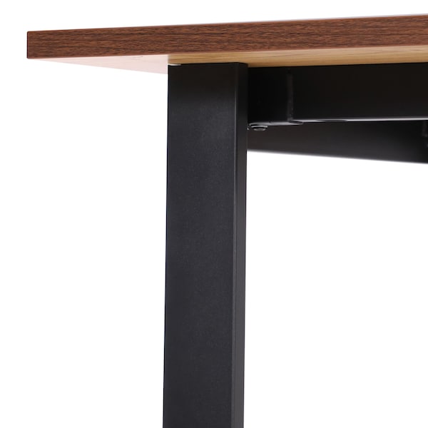 Flash Furniture Redmond 48x30 Conf Tbl w/1in. Thick Dbl Sided Laminate Tbl Top w/PVC and U-Frame Steel Bse, Walnut - MT-M4830-WLT-UBF-GG