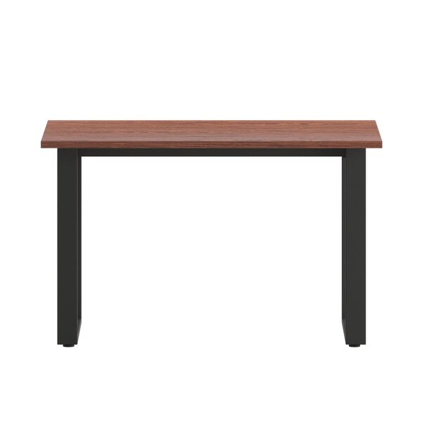 Flash Furniture Redmond 48x30 Conf Tbl w/1in. Thick Dbl Sided Laminate Tbl Top w/PVC and U-Frame Steel Bse, Walnut - MT-M4830-WLT-UBF-GG