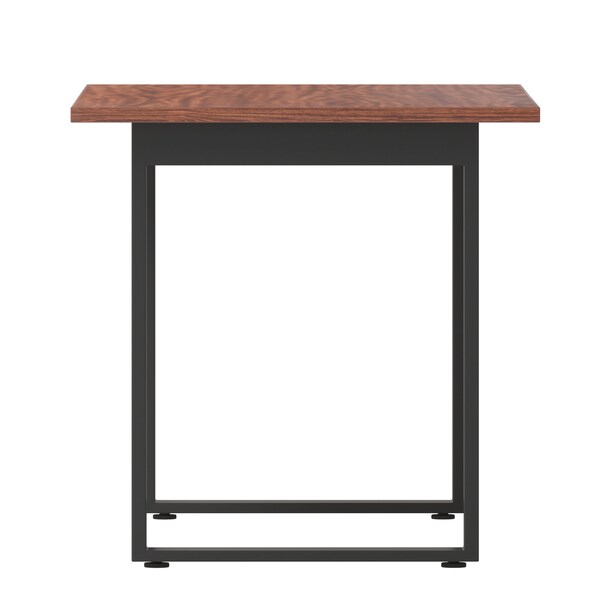 Flash Furniture Redmond 48x30 Conf Tbl w/1in. Thick Dbl Sided Laminate Tbl Top w/PVC and U-Frame Steel Bse, Walnut - MT-M4830-WLT-UBF-GG
