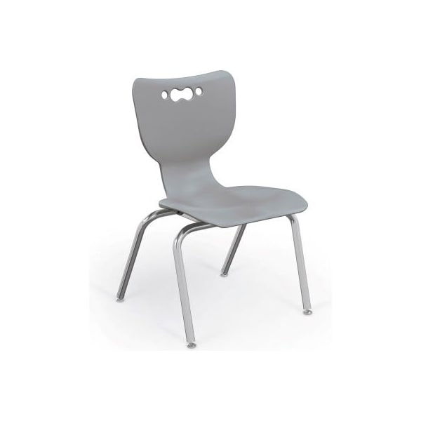 Mooreco Balt Hierarchy 14 Plastic Classroom Chair - Set of 5 - Gray - 53314-5-GREY
