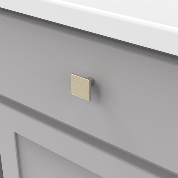 Hickory Hardware Skylight Collection Knob 1-1/4 Inch Square Champagne Bronze Finish - HH075341-CBZ