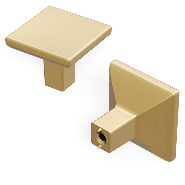 Hickory Hardware Skylight Collection Knob 1-1/4 Inch Square Champagne Bronze Finish - HH075341-CBZ