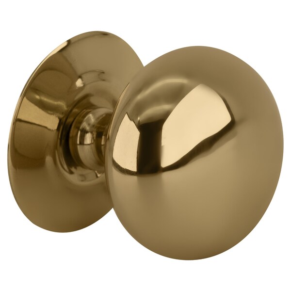 Amerock Polished Brass Traditional Mushroom Kitchen Cabinet Knob 1 1/4 in. Diameter - BP543