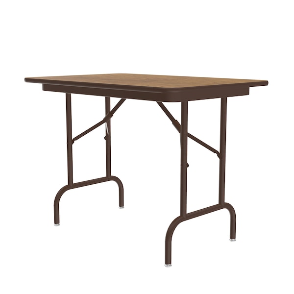 Correll CF TFL Folding Tables - Keyboard Height 24x48 Medium Oak - CF2448TFK-06