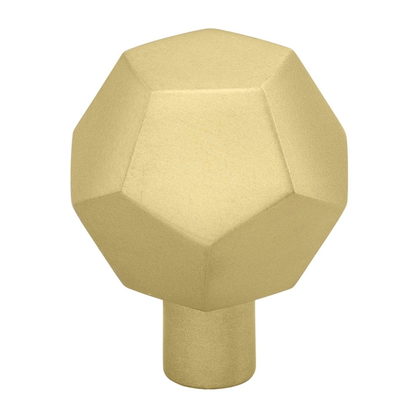 Gliderite Hardware 1-1/2 in. Faceted Knob Satin Gold, 25PK - 5826-SG-25