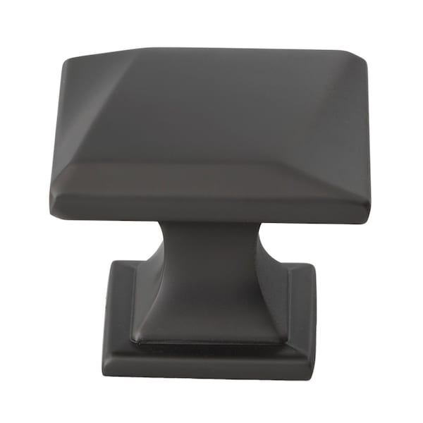 Gliderite Hardware 1-1/4 in. Square Twisted Knob Graphite Gray, 10PK - 5865-GPH-10