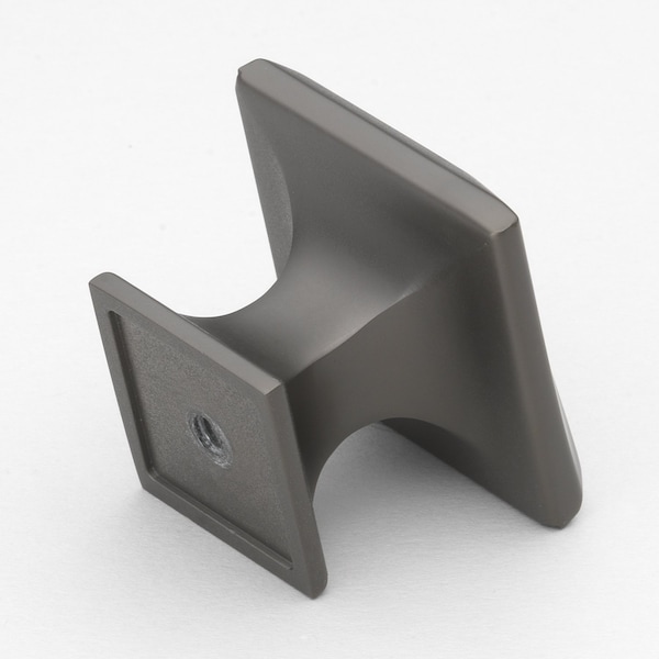 Gliderite Hardware 1-1/4 in. Square Twisted Knob Graphite Gray, 10PK - 5865-GPH-10