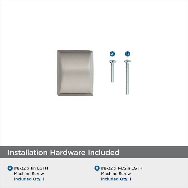 Amerock Candler 1-1/4 in 32 mm Satin Nickel Cabinet Knob, 10PK - 10PK29340G10