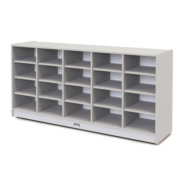 Jonti-Craft Rainbow Accents 20 Tub Mobile Storage, without Tubs, Gray - 4020JCWW000