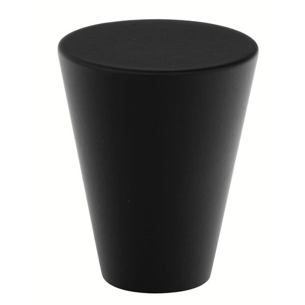 Patioplus 1 in. Cone Cabinet Knob, Flat Black - PA2005072