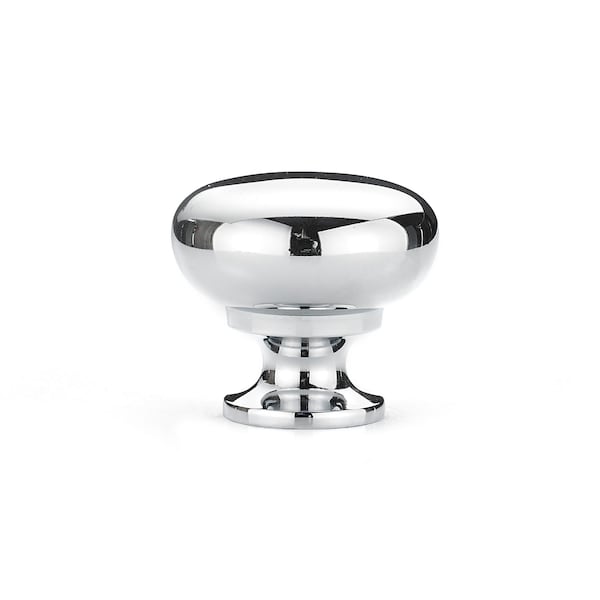 Richelieu 1 1/4 in (32 mm) Chrome Traditional Brass Cabinet Knob - BP3923140