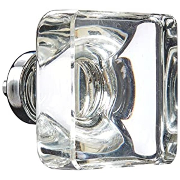 Patioplus 1.75 in. Square Cabinet Knob, Bright Chrome - PA2005091