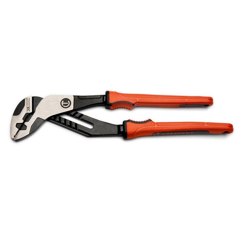 Crescent 12 pulgadas Z2 K9 Alicates de lengua y surco de mandíbula recta con mango de doble material - RTZ212CGR