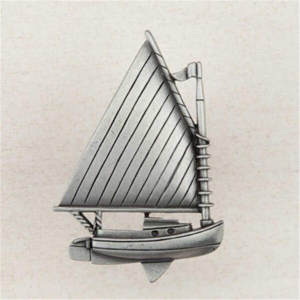 Acorn Mfg Artisan Collection Catboat Knob, Antique Pewter - DP1PP