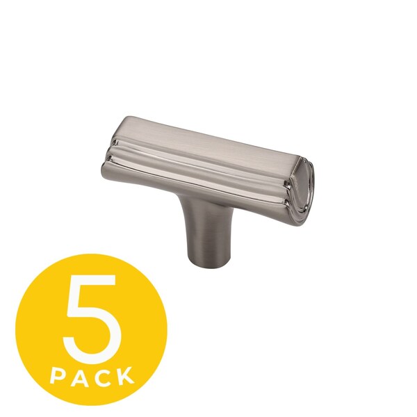 Sapphire Eclipse Series 1 in. Modern Satin Nickel Cabinet Knob, 5PK - SP-2214-K-SN-5
