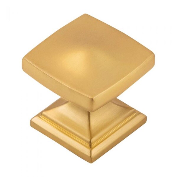 Gan Eden 1.25 sq. in. Door Knob, Brushed Gold Brass - GA2251327