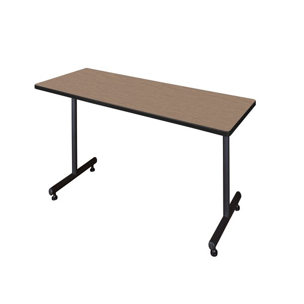 Regency Kobe T-Base Training Seminar Table, 72 in W, 24 in L, Noble Oak - MKTRCT7224NO