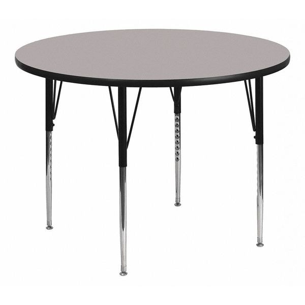 Flash Furniture Round Activity Table, 42" W, 42" L, 30.25" H, Laminate, Grey - XU-A42-RND-GY-H-A-GG