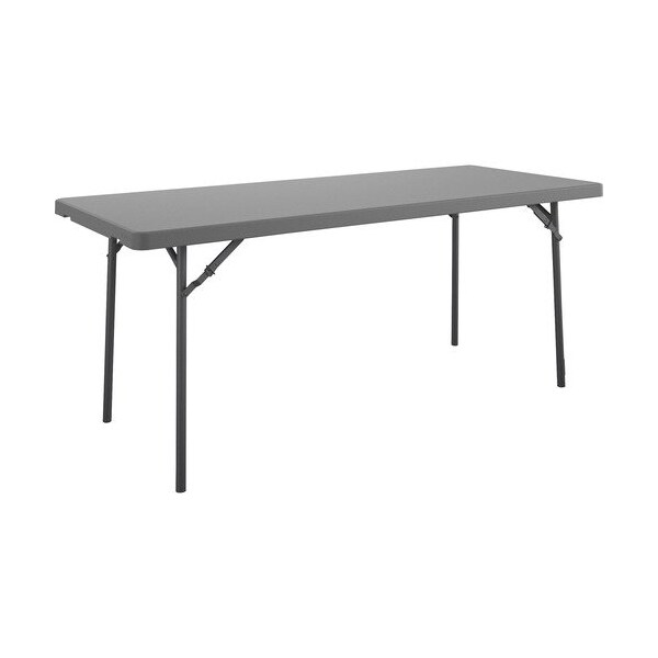 Cosco Home And Office Products Table, Folding, B Mold, 60inWx4inLx29-1/4inH, Gray - CSC60525SGY1E