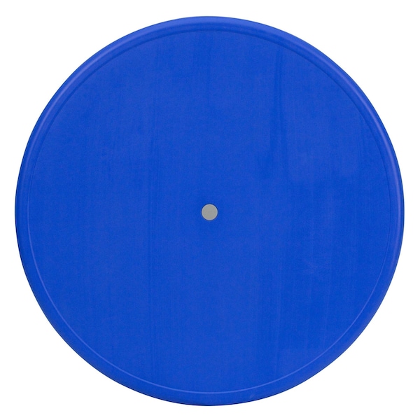Flash Furniture Round Activity Table, 33 W, 33 L, 23.75 H, Plastic, Steel, Blue - YU-YCX-007-2-ROUND-TBL-BLUE-GG
