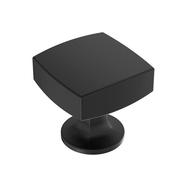 Amerock Everett 1-1/4 inch 32mm Length Matte Black Cabinet Knob - BP37101MB
