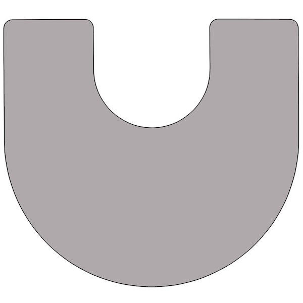 Flash Furniture Horseshoe Activity Table, 60" W, 66" L, 30.37" H, Laminate, Grey - XU-A6066-HRSE-GY-T-A-CAS-GG