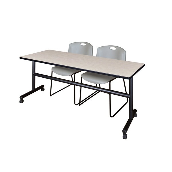 Kobe Rectangle Tables > Nesting Tables > Kobe Flip Top Table & Chair Sets, 72 W, 24 L, 29 H, Maple - MKFT7224PL44GY