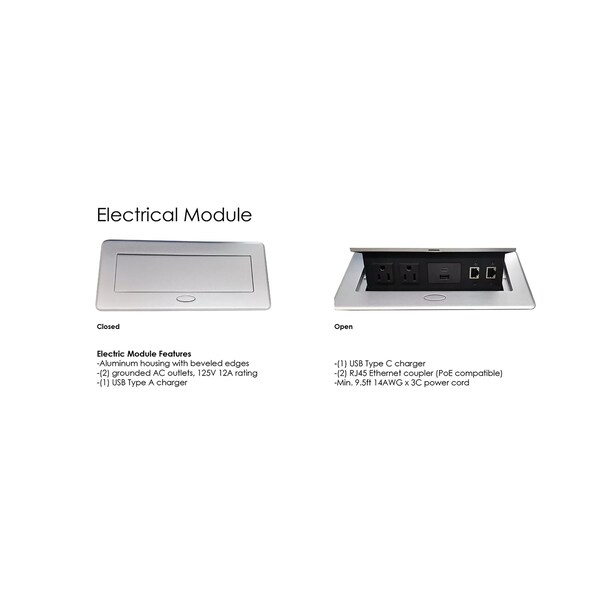 Skutchi Designs 45 in W, 96 in L, 29 in H, Engineered Wood Top, White - H-BOT-4693-PT-WC-EL