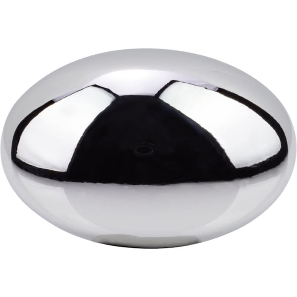 Designperfect 1-1/4 Overall Length Oval Cabinet Knob, Polished Chrome - DPA-B7KPC